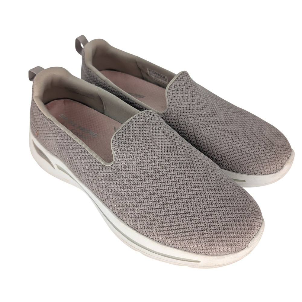 Skechers GOwalk‎ Arch Fit Women 9.5 Taupe Slip On Mesh Walking Comfort Sneakers